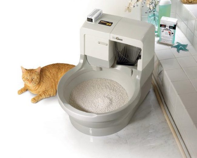 “猫用自动坐便器”